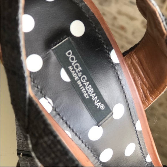 Dolce & Gabbana polka dot sandals pumps high heels 37 - Picture 13 of 16